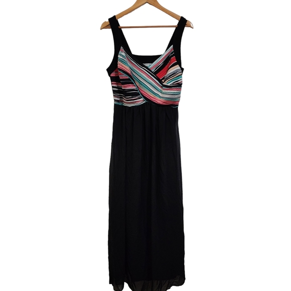 Robbie Bee Dresses & Skirts - Vintage Robbie Bee Sleeveless Rainbow Maxi Dress Women's Size 14W